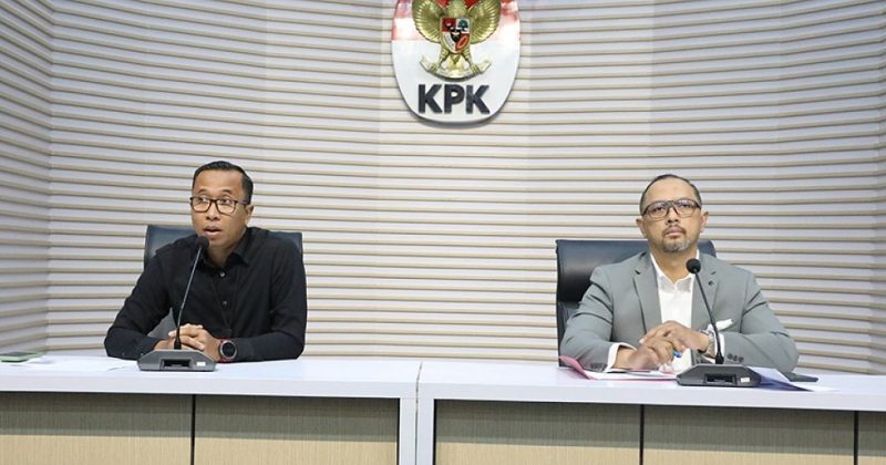 Konferensi pers KPK terkait dugaan korupsi pengadaan iklan Bank BJB. (Foto: Humas KPK)