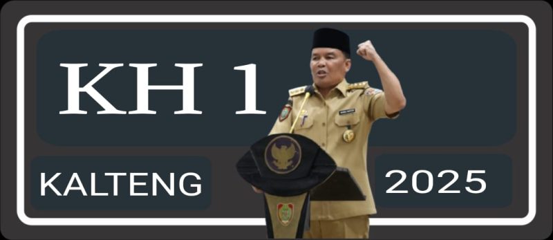 Ilustrasi plat KH dan Gubernur Kalteng H. Agustiar Sabran. (Foto: teraskalteng.com)